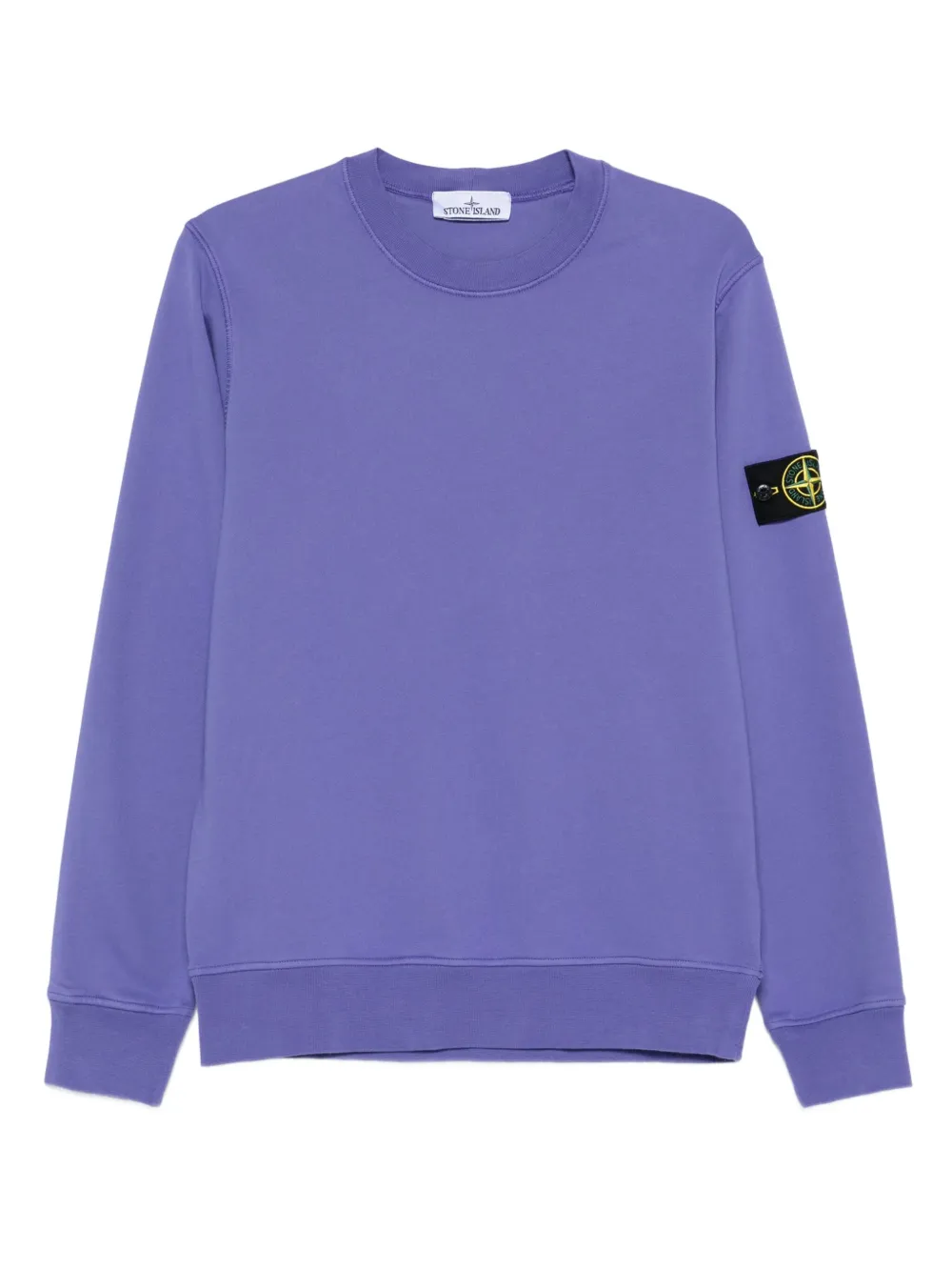 

Хлопковая толстовка с надписью Badge Stone Island, фиолетовый