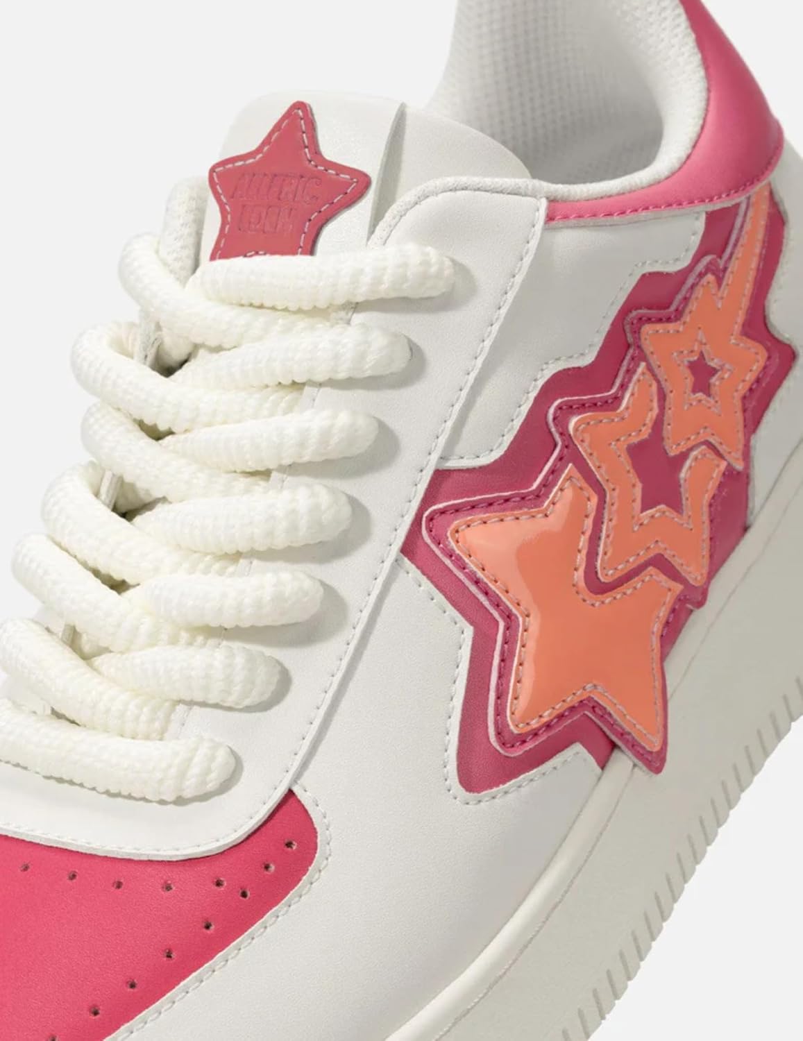 Кроссовки Aelfric Eden Triple Pink Star унисекс с шнуровкой, в стиле колор-блок, с нашивками, уличная модная обувь — фото 4