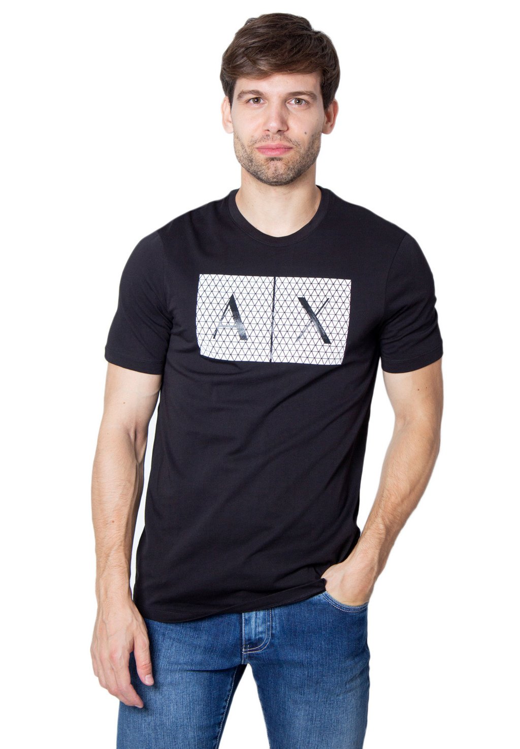 

Футболка с принтом Armani Exchange, черный