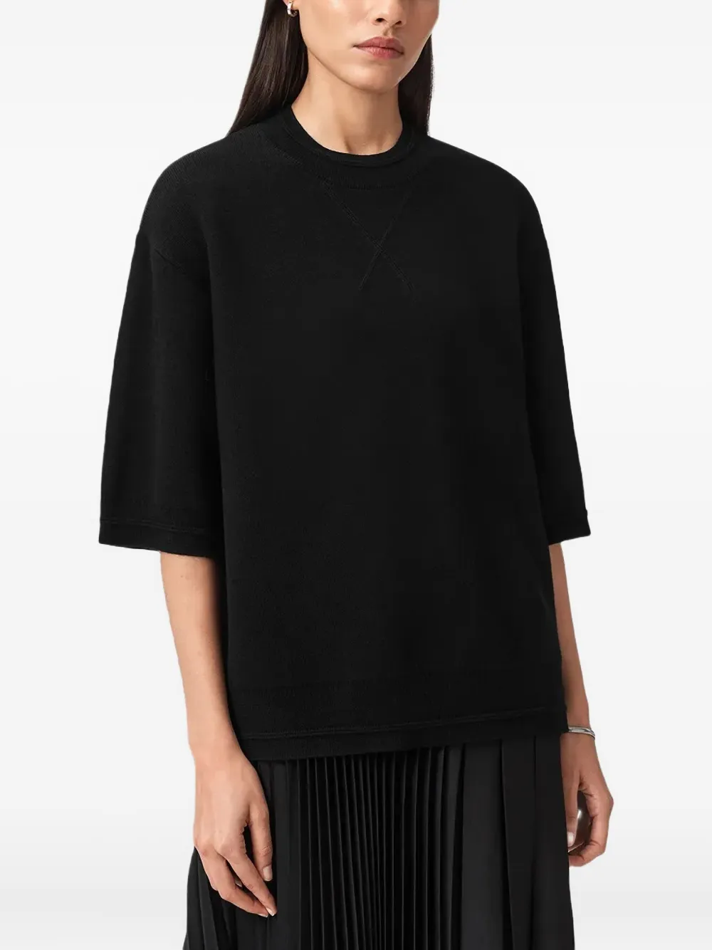 

Футболка Nika с короткими рукавами Allsaints, черный