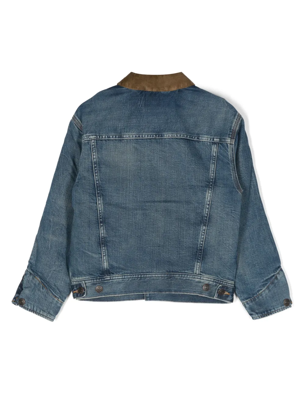 Джинсовая куртка с вельветовым воротником POLO RALPH LAUREN KIDS, синий — фото 2