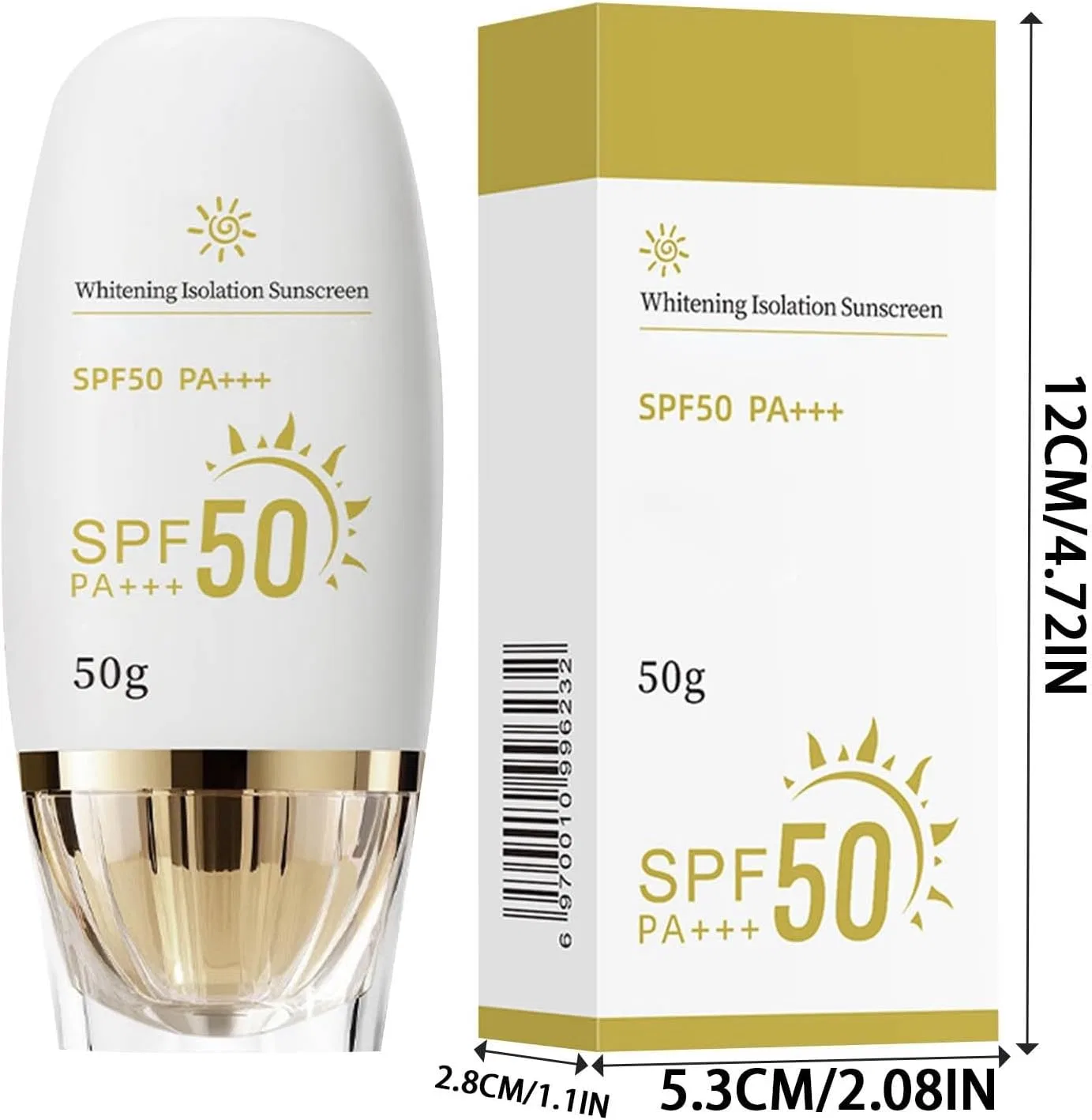Солнцезащитный крем для лица и тела, увлажняющий, Generic, 50 г, желтый — фото 3