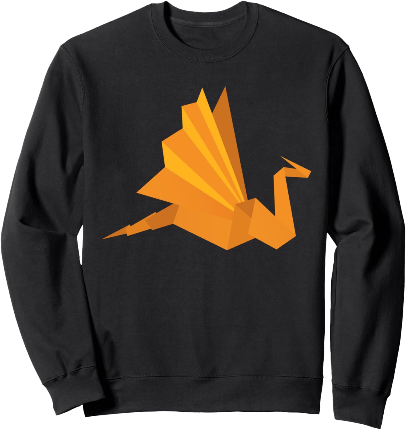 

Бумажный дракон: уникальная толстовка с рисунком в стиле оригами Folded Wonders Boutique, черный