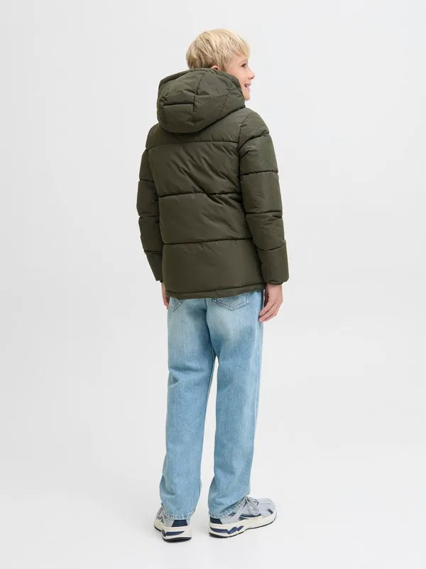 Зимняя пуховая куртка jcospeed Jack & Jones Junior, Olive — фото 3