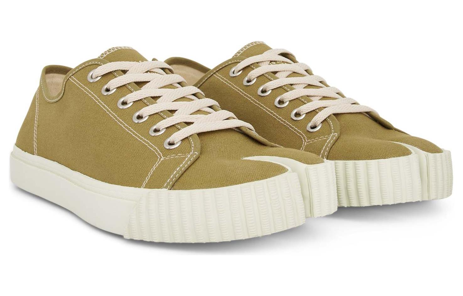 Низкие кеды Tabi Canvas Maison Margiela, желтый зеленый — фото 4