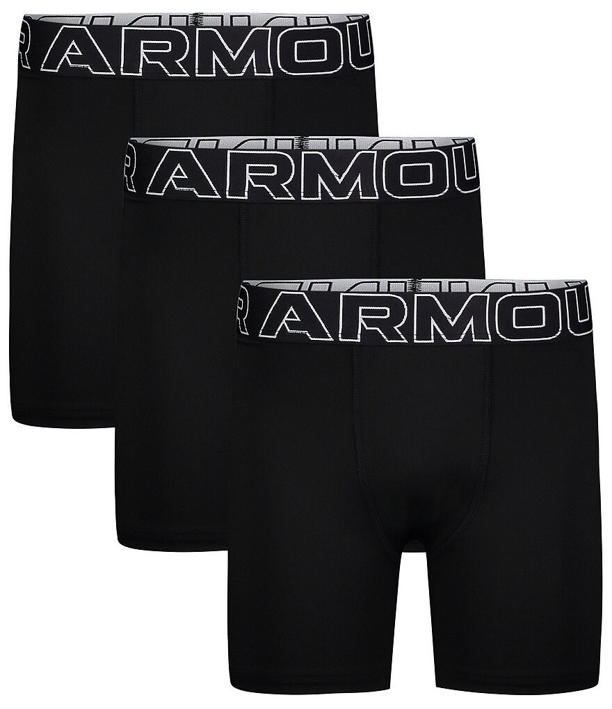 

Твердые боксеры Under Armour Little/Big Boys 4–20 Performance Tech, набор из 3 шт., черный
