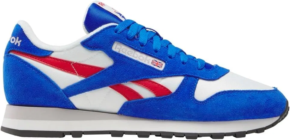 Женские кроссовки Reebok CL Lthr 153954 Amazon Renewed, Chalk Optimum Blue Vector Red