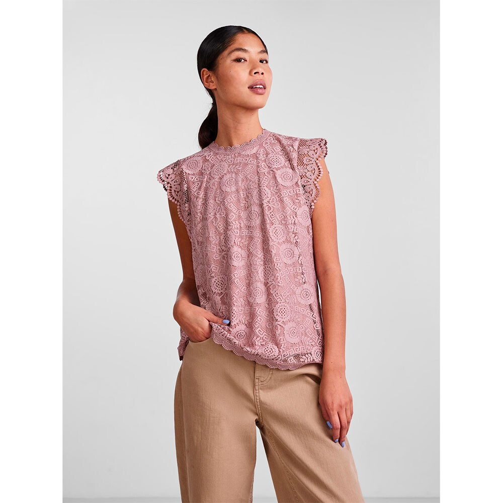 

Блузка Pieces Olline Lace, розовый