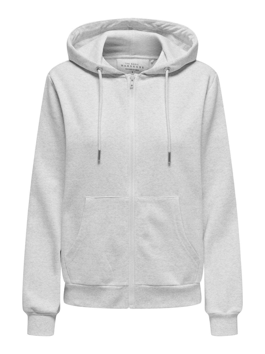 

Толстовка Only ONLDAZE L/S ZIP STRING HOOD SWT, серый