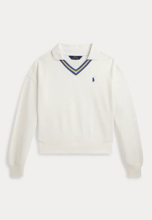 Свитшот для крикета из французского махрового трикотажа 714y Polo Ralph Lauren, Deckwash White