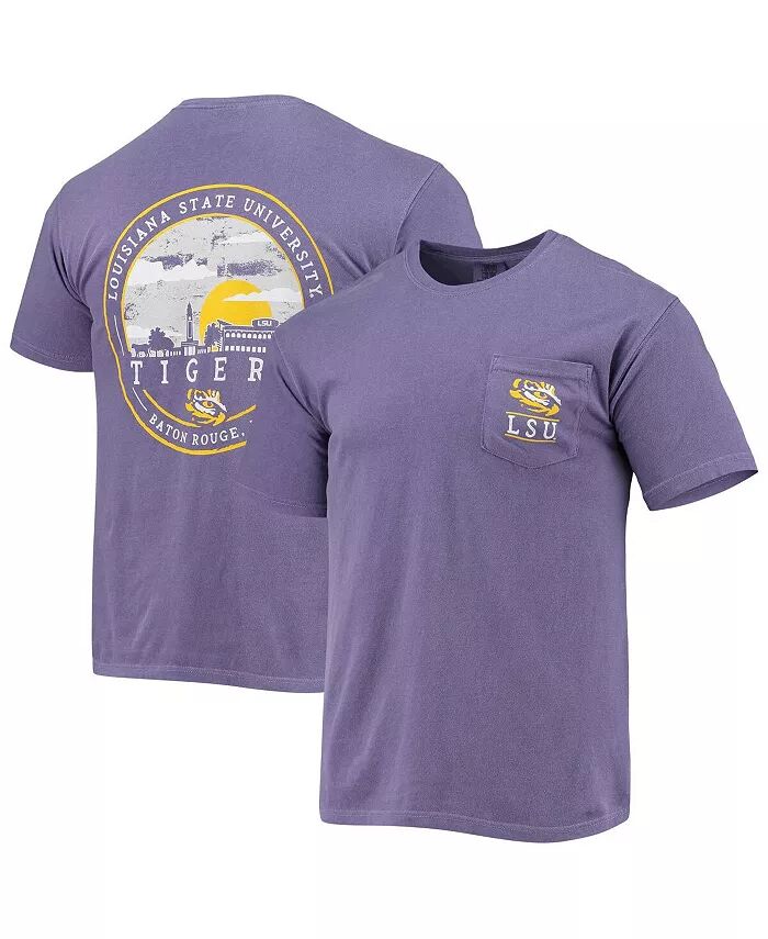 

Мужская фиолетовая футболка с изображением кампуса LSU Tigers Circle Image One