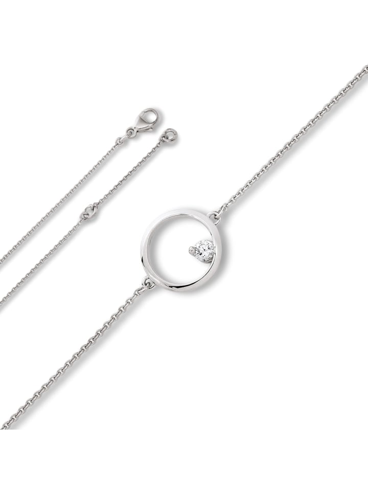 

ONE ELEMENT Браслет из серебра 925 пробы с цирконием, диаметр 19 см