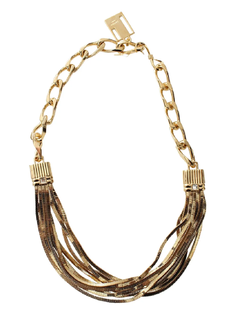 

Yellow gold Art Deco necklace Lanvin, золотой