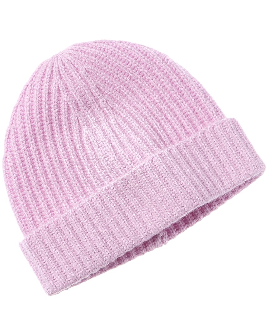

Amicale Cashmere Толстая кашемировая шапка с манжетами в рубчик, фиолетовый