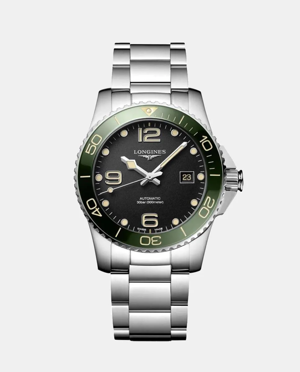 

Hydroconquest L37814056 Автоматические стальные мужские часы Longines, серебряный