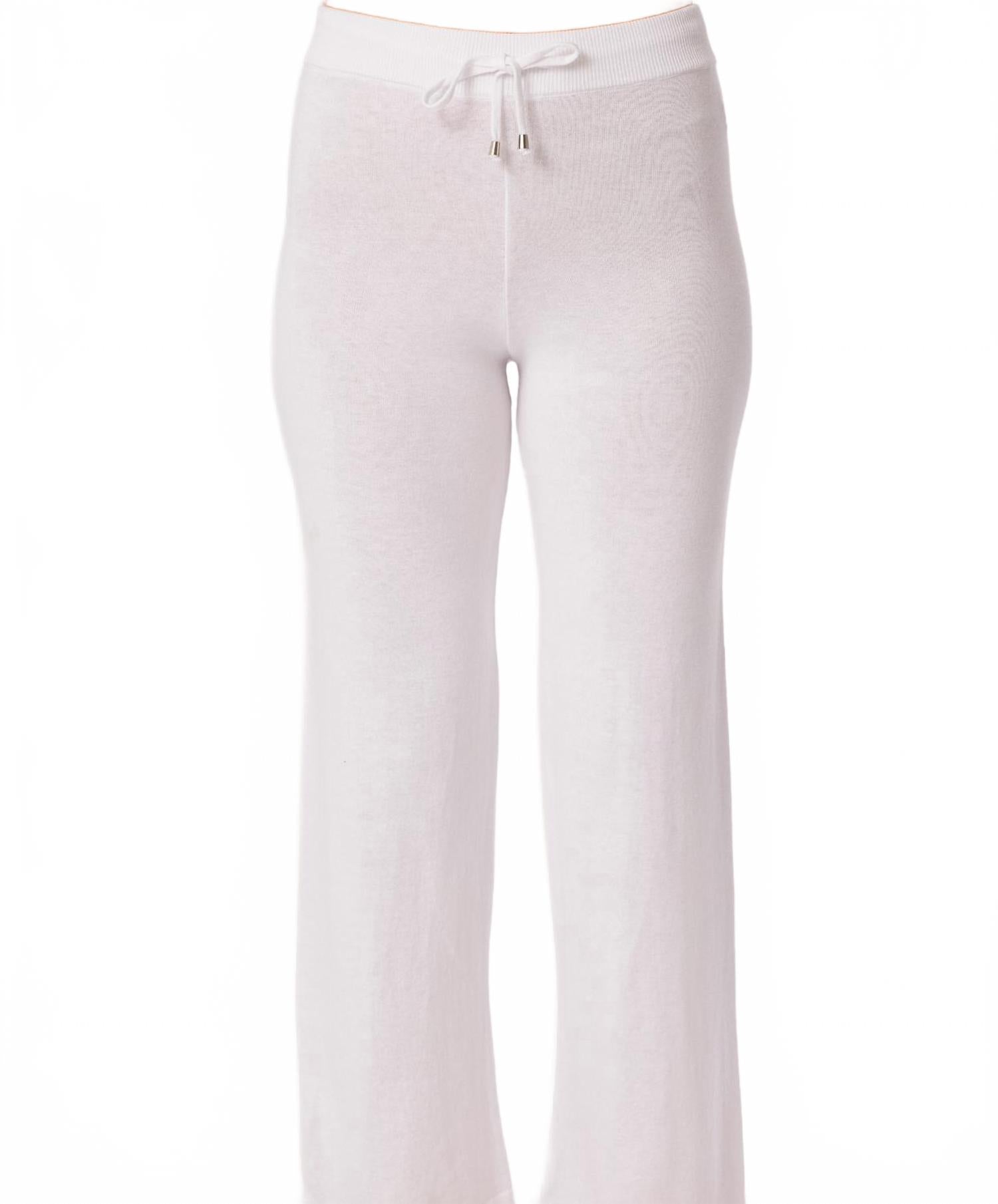 

Трикотажные брюки для дома на завязках белого цвета French Kyss, белый