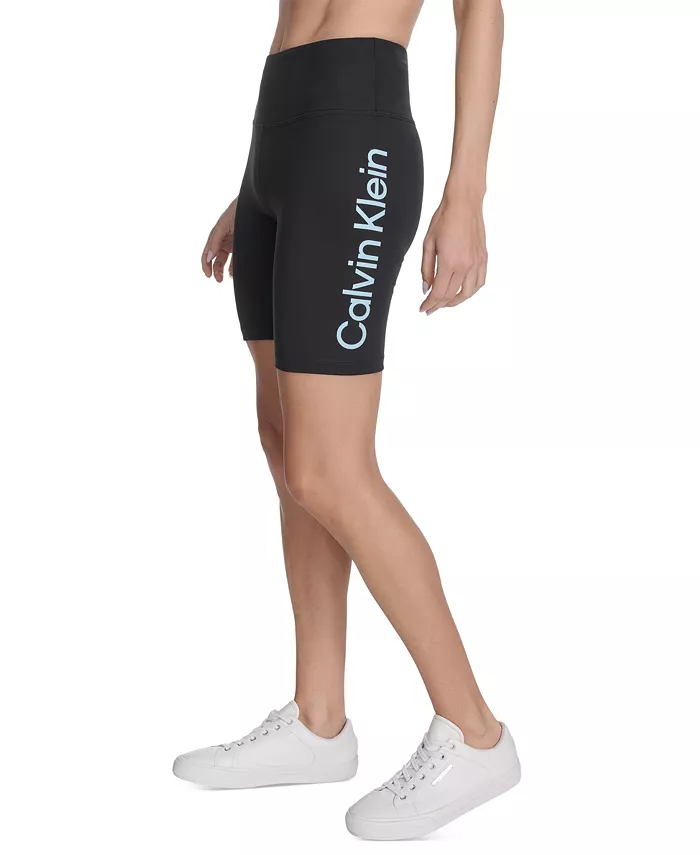 

Женские велосипедные шорты с логотипом, 7" Calvin Klein, черный
