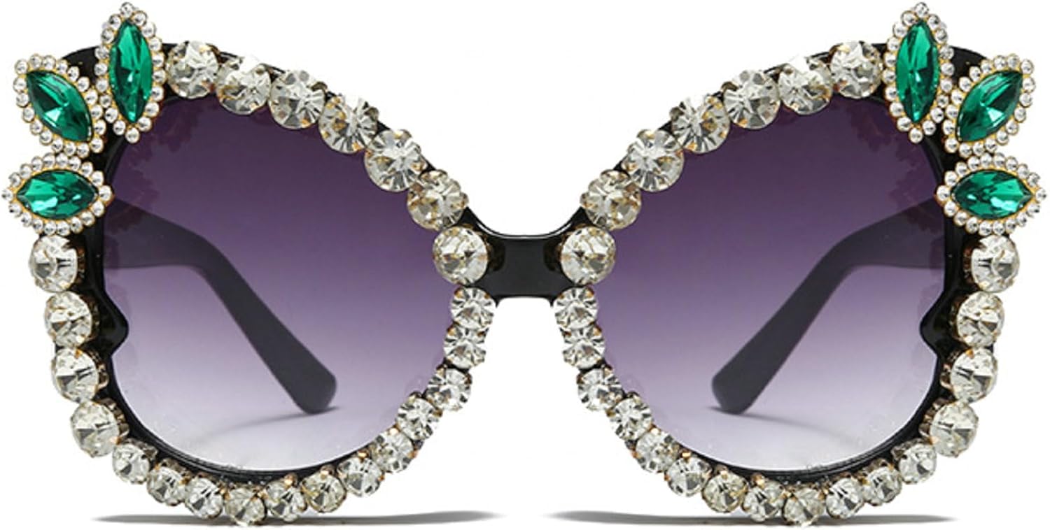 

Солнцезащитные очки в форме бабочки для женщин и мужчин, винтажные, с бриллиантами и стразами, в стиле ретро, ​​для рейв-вечеринок, Хэллоуина, с защитой от ультрафиолета UV400 mincl, Black