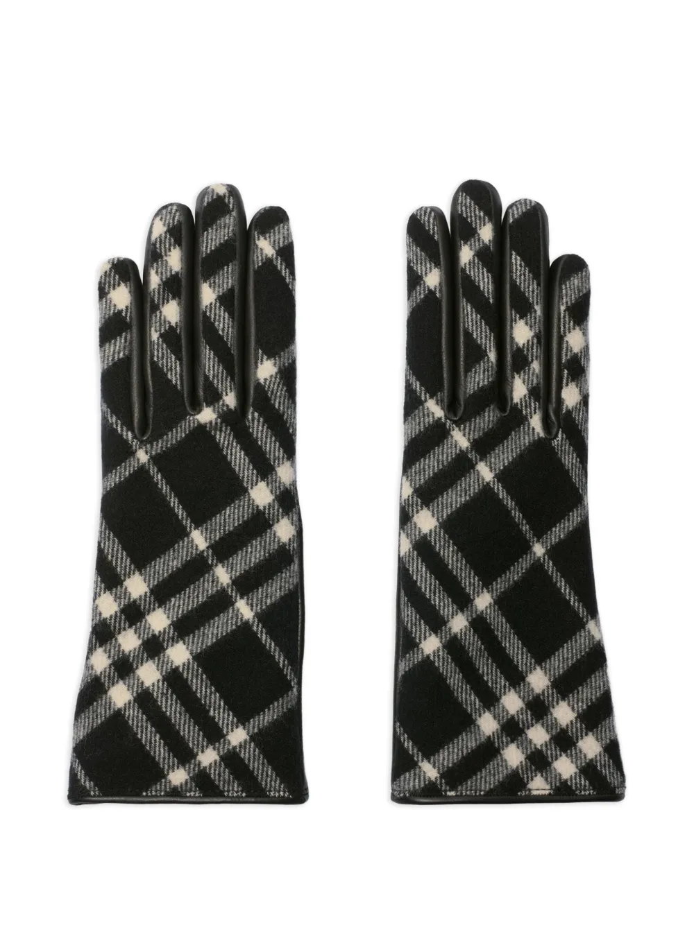 

Перчатки в клетку BURBERRY, черный