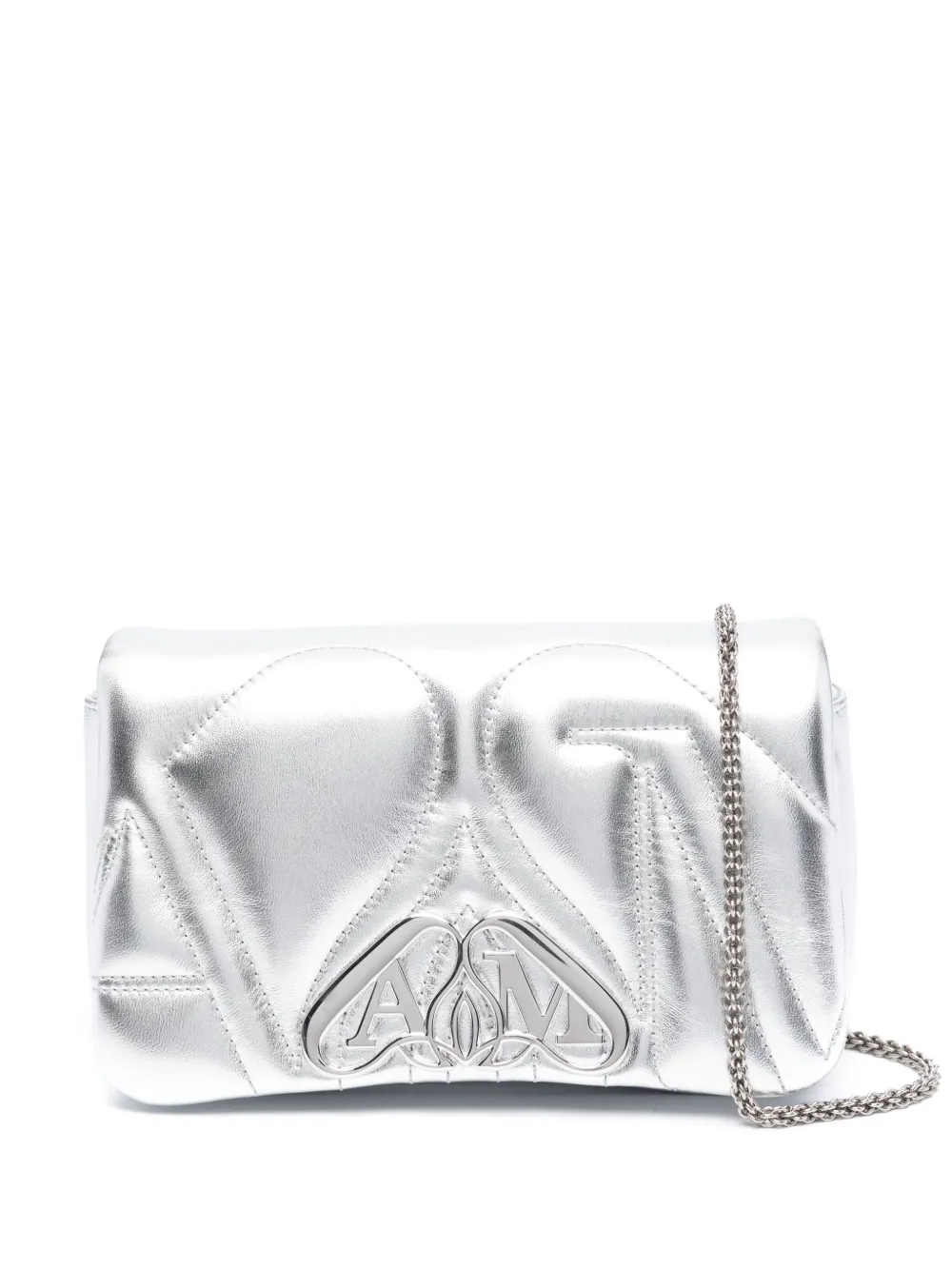 

Мини-сумка на плечо The Seal Alexander McQueen, серебяный