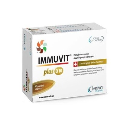 

Pharma Immuvit Plus Q10, 30 мягких таблеток, Leriva