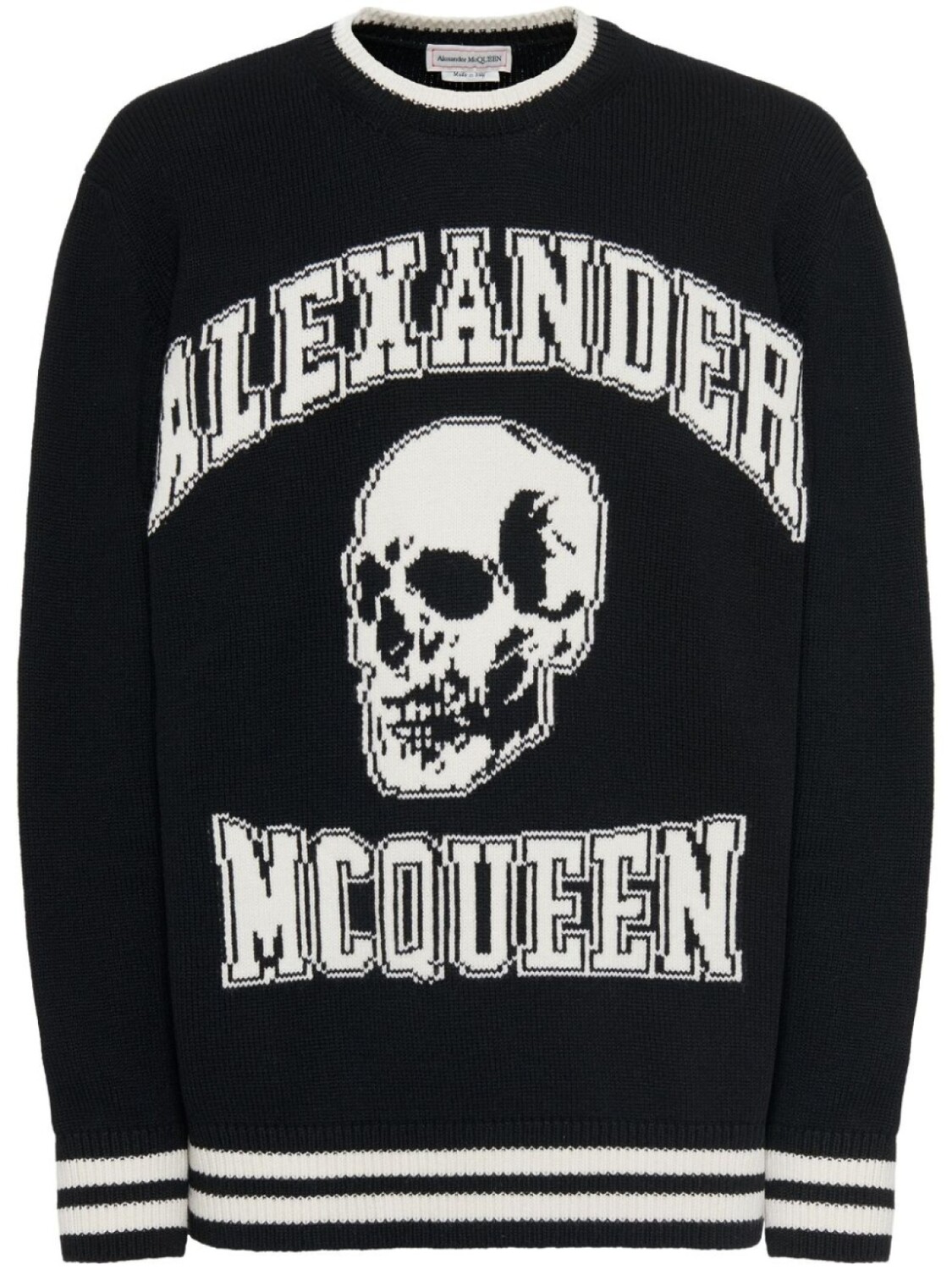 

Alexander McQueen шерстяной джемпер с логотипом, черный