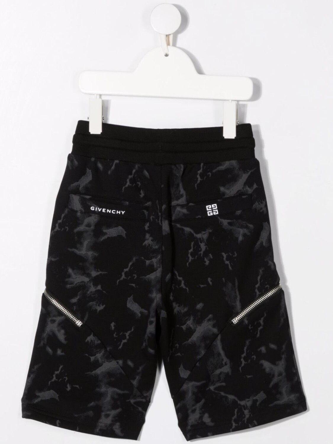 Шорты карго с камуфляжным принтом Givenchy Kids, черный — фото 2