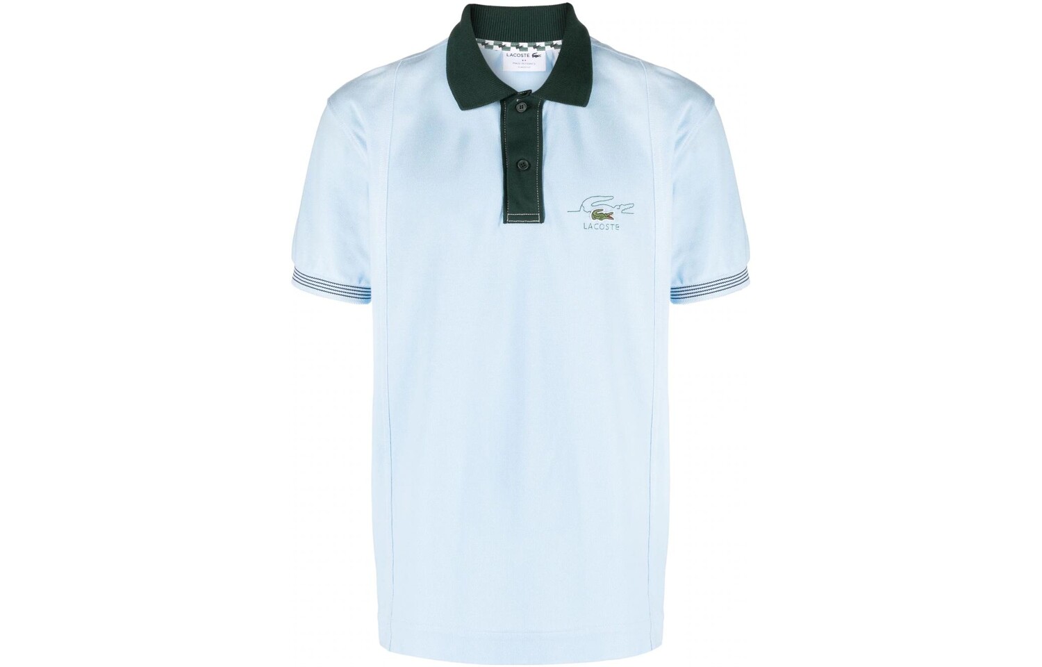 

Рубашка поло из хлопка с вышитым логотипом Lacoste, светло-голубой