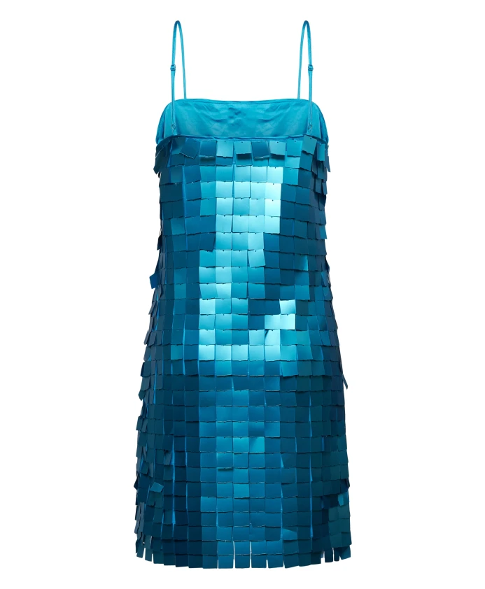 

Короткое платье с крупными квадратными пайетками Silvian Heach, синий