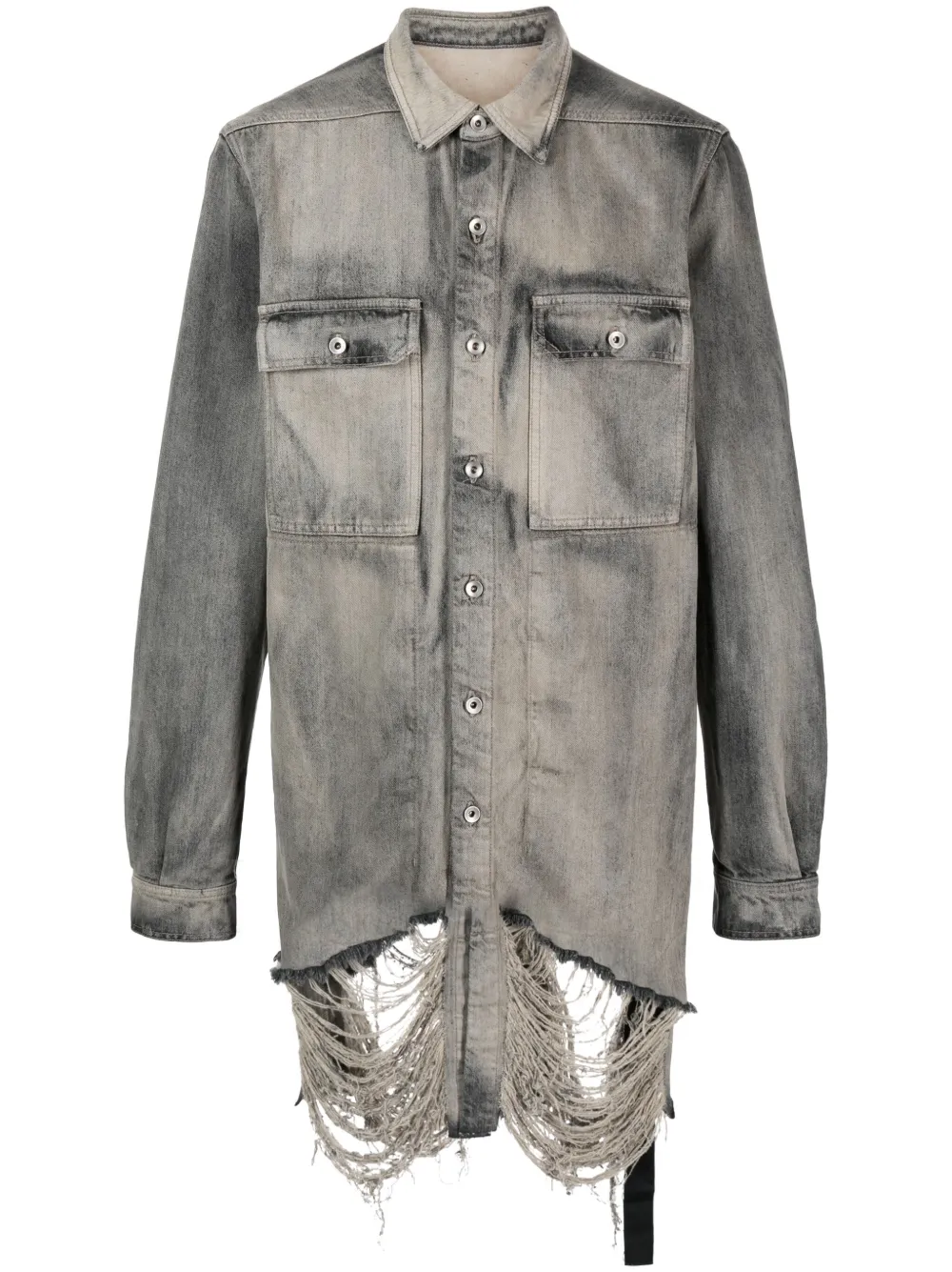 

Рубашка с прорезями Rick Owens DRKSHDW, серый