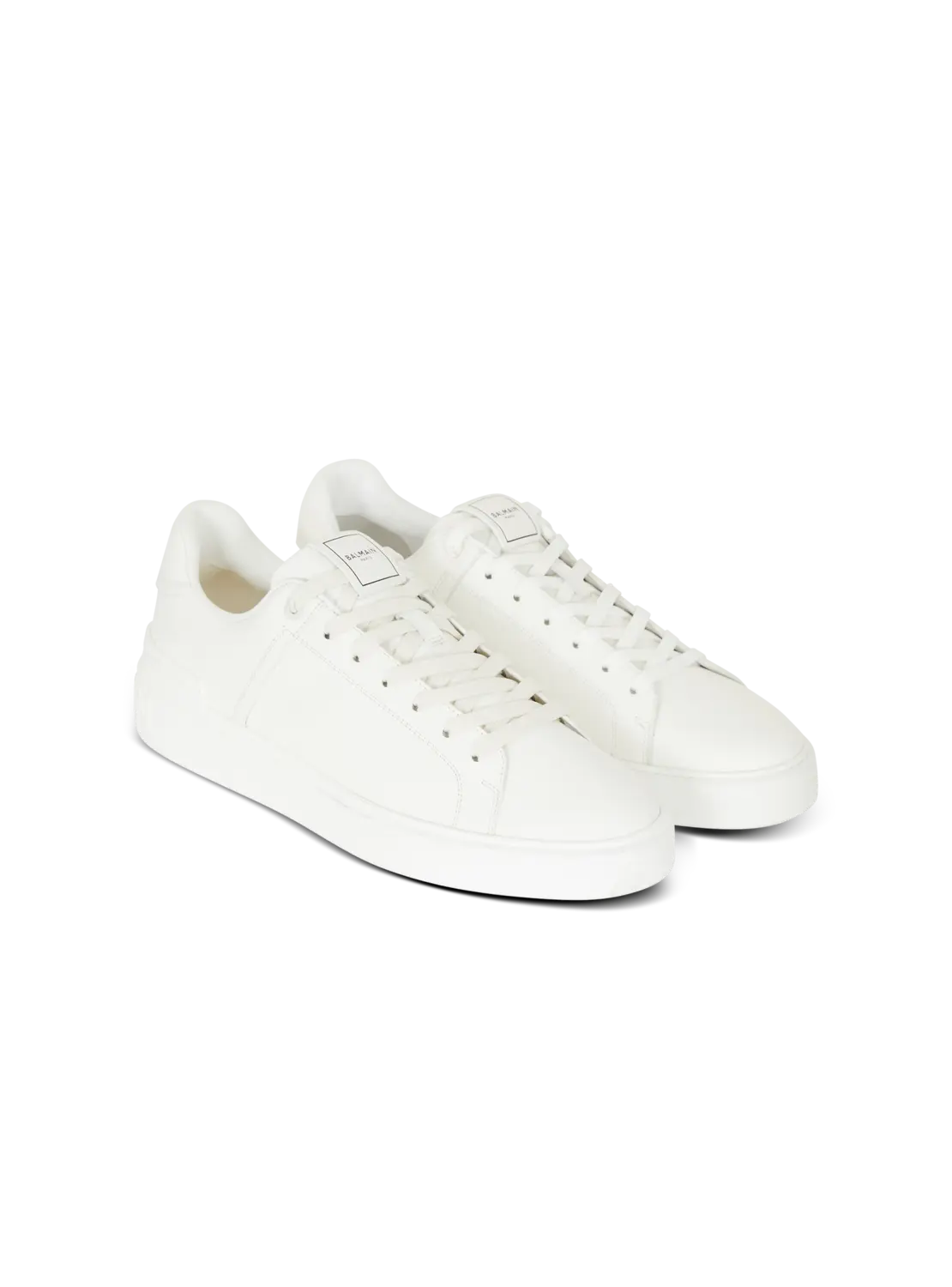 Кроссовки B-Court из телячьей кожи Balmain, белый/мультиколор/черный — фото 2