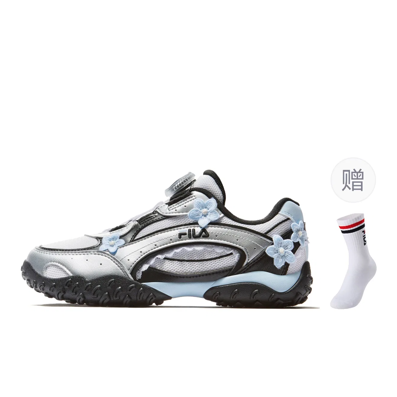 Кроссовки для бега FILA KIDS Heritage FHT белые/серебристые