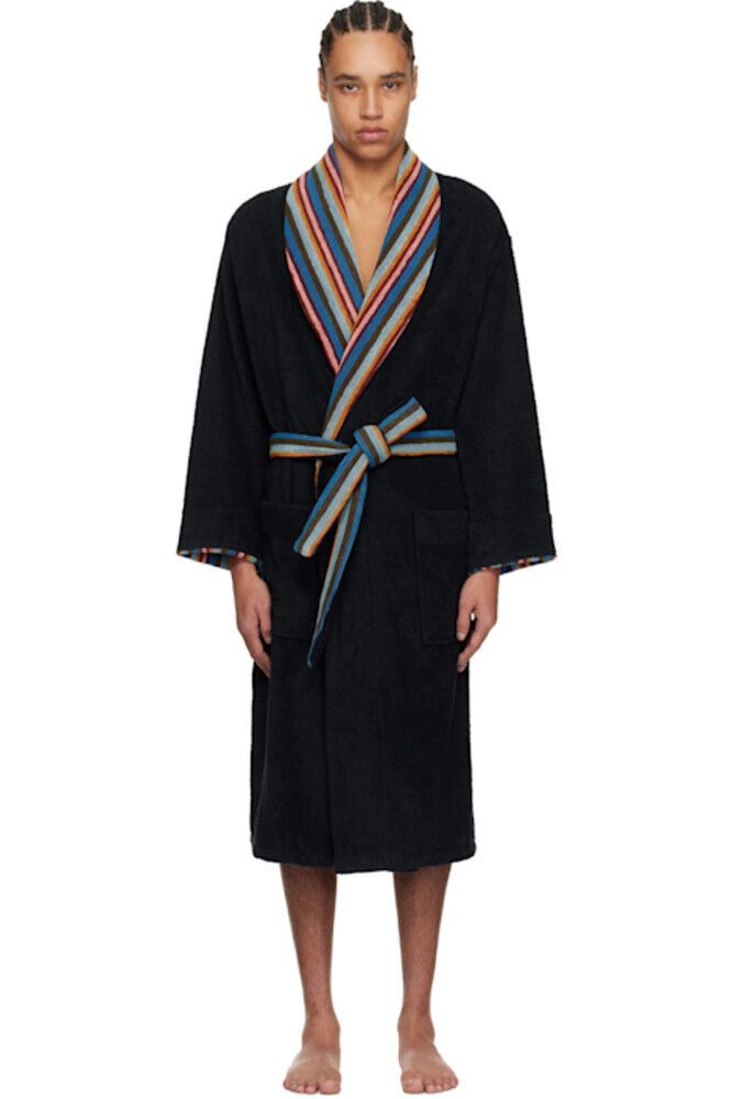 

Черный халат художника в полоску Paul Smith