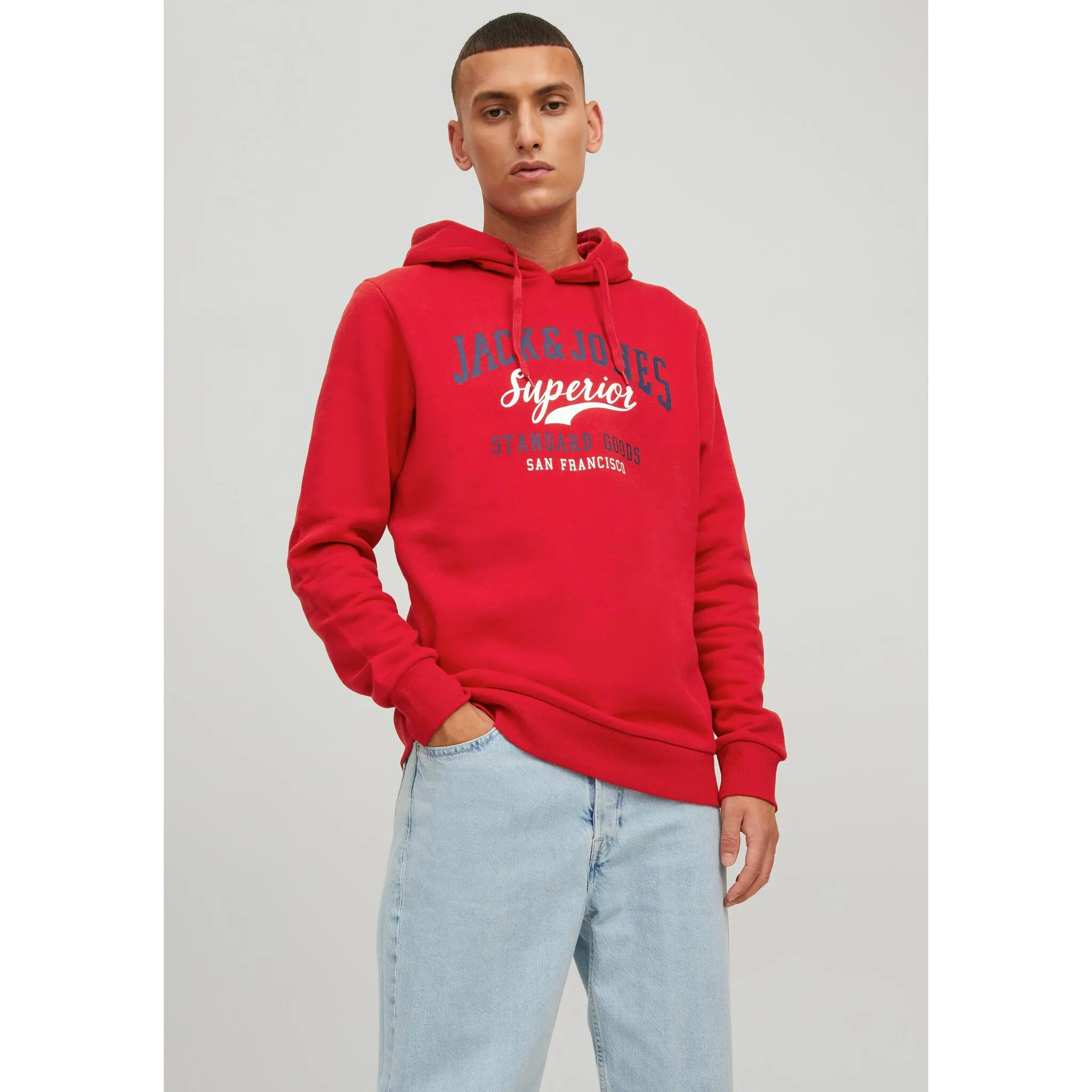 

Толстовка Jack & Jones с капюшоном "LOGO SWEAT HOOD", красный