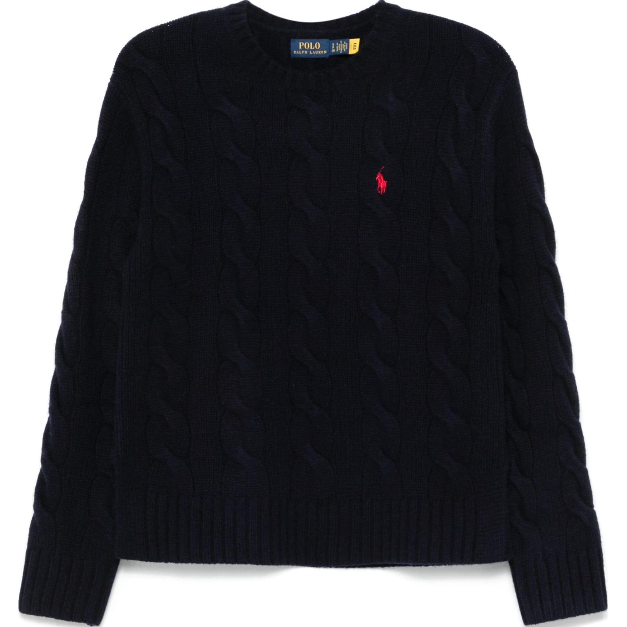 

Вязаный джемпер с вышитым пони Polo Ralph Lauren, Marine Blue
