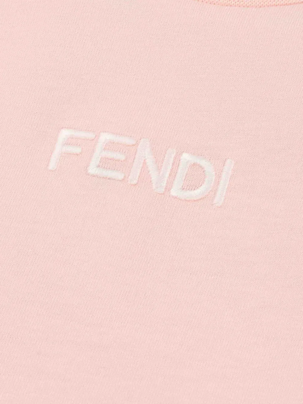 Футболка с буфами Fendi Kids, розовый — фото 2