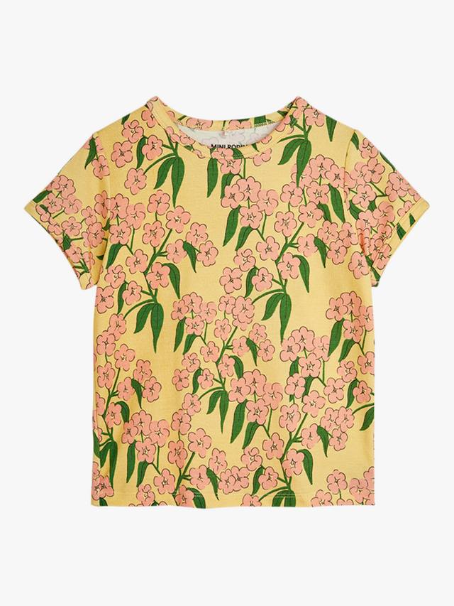 

Детская футболка с альпийским цветочным принтом Mini Rodini, Yellow
