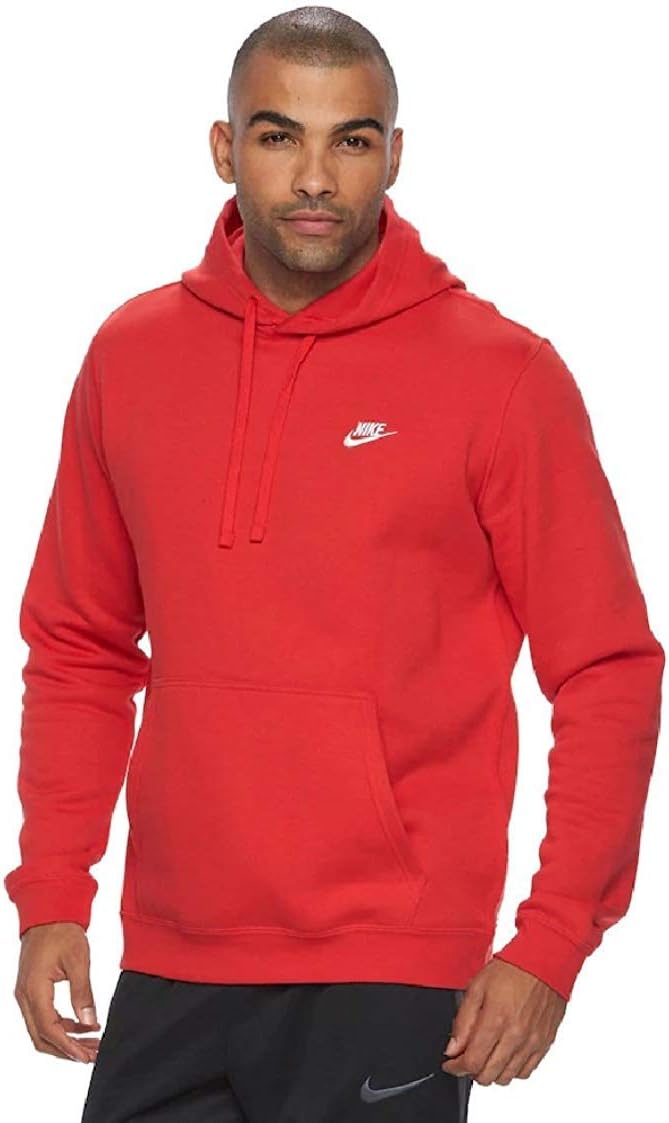 

Толстовка с капюшоном Nike Mens Sportswear Club, White,Red