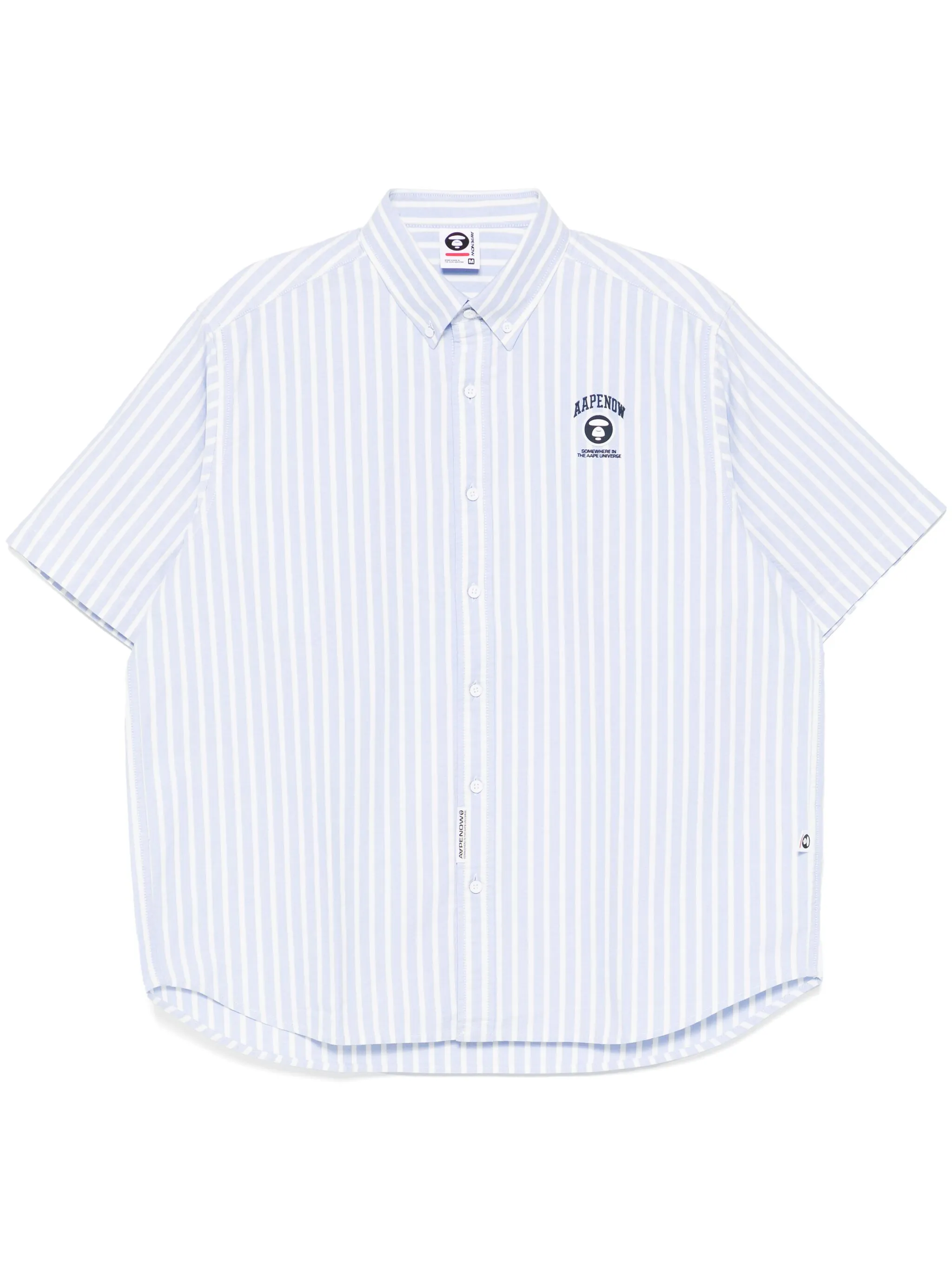 

Полосатая рубашка AAPENOW с логотипом Aape By A Bathing Ape, синий