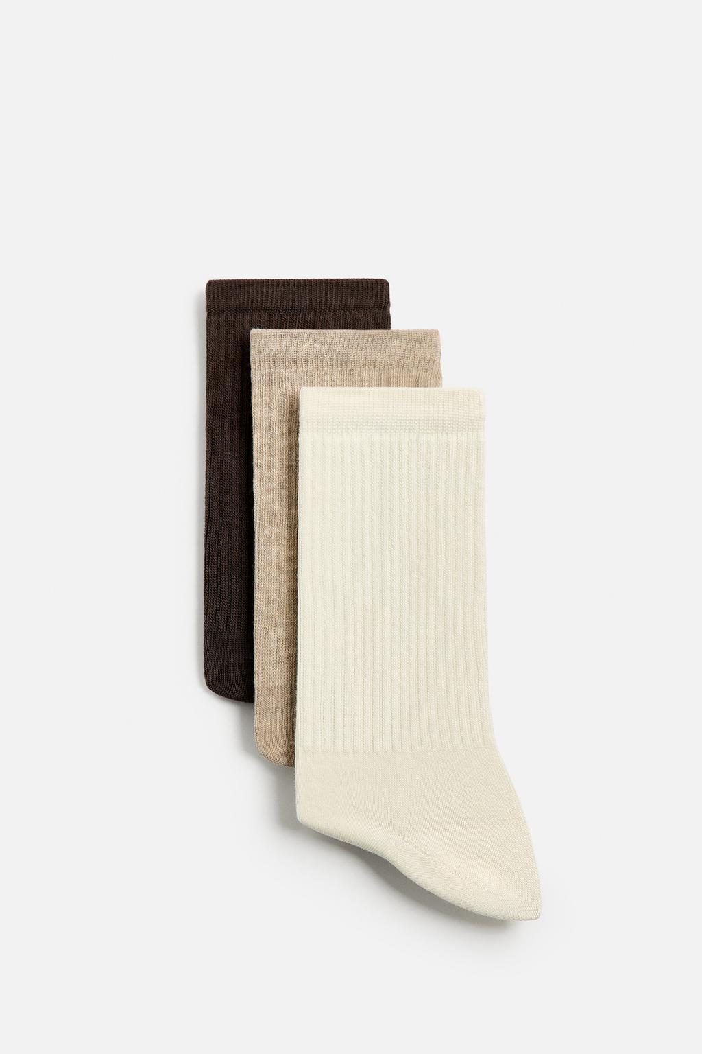 

Упаковка из 3 рубчатых носков ZARA, цвет various