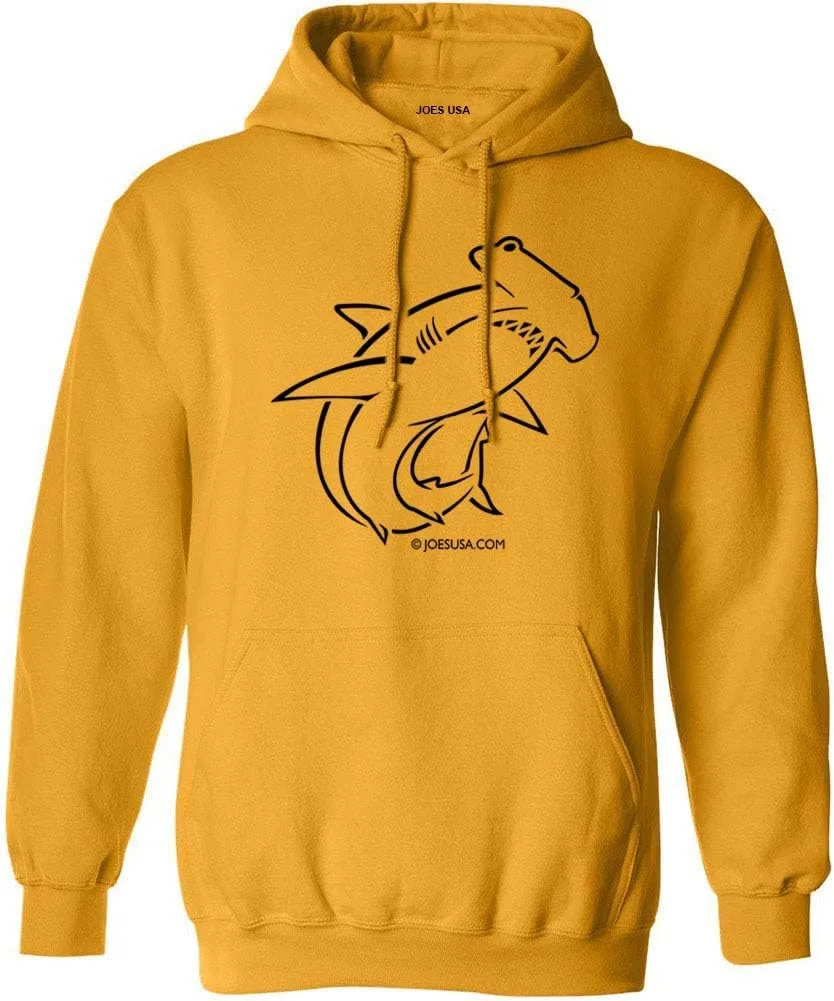 

Толстовка с капюшоном Joe's USA с логотипом акулы-молот, размеры S-5XL