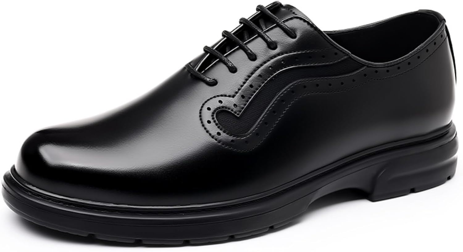 

Мужские стильные кожаные туфли, элегантная деловая обувь- подходит для офисных поездок, корпоративных мероприятий и ежедневной формальной носки Aokisx, черный