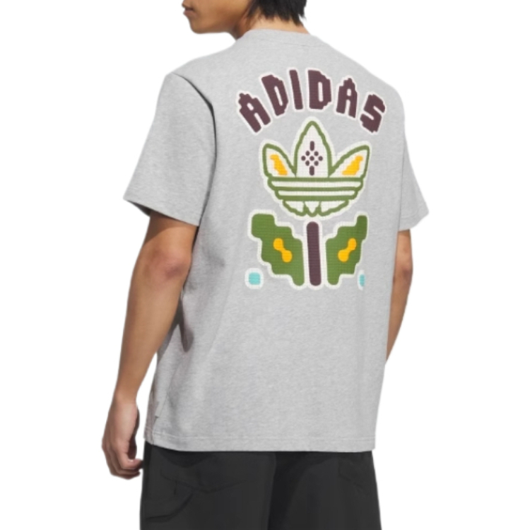 Футболка мужская средняя Heather Gray Adidas Originals, серый — фото 3
