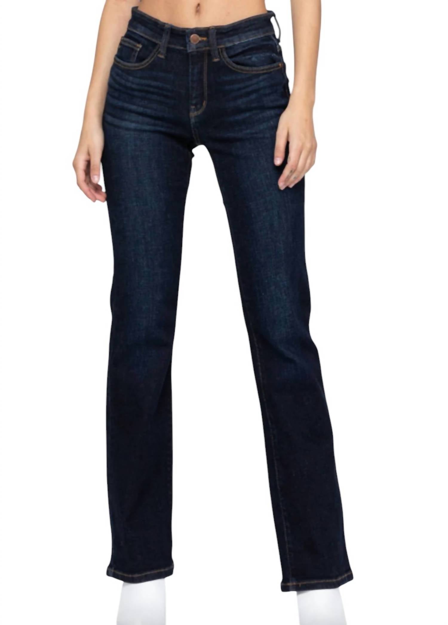 

Джинсы Boot Cut с ворсом, темного цвета Judy Blue, цвет dark wash