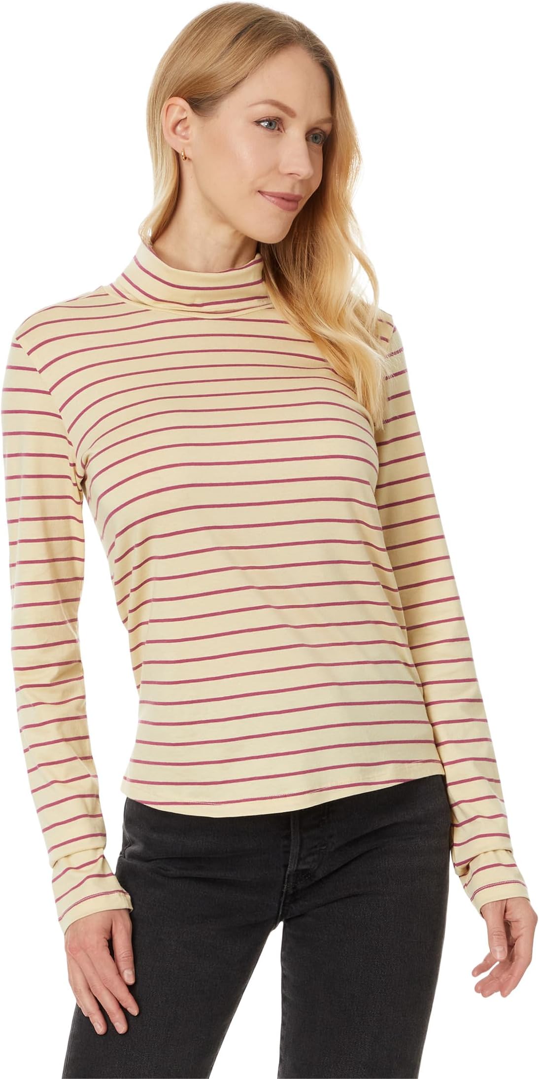 

Лонгслив Toad&Co Maisey Long Sleeve T-Neck, цвет Violet Stripe