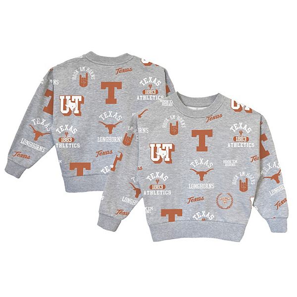 

Детская толстовка heather gray texas longhorns always on repeat Gameday Couture