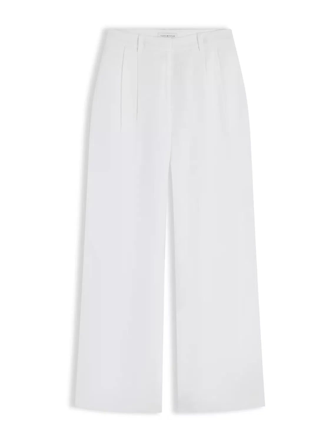 Широкие брюки со складками спереди 'ESS' Tommy Hilfiger, White