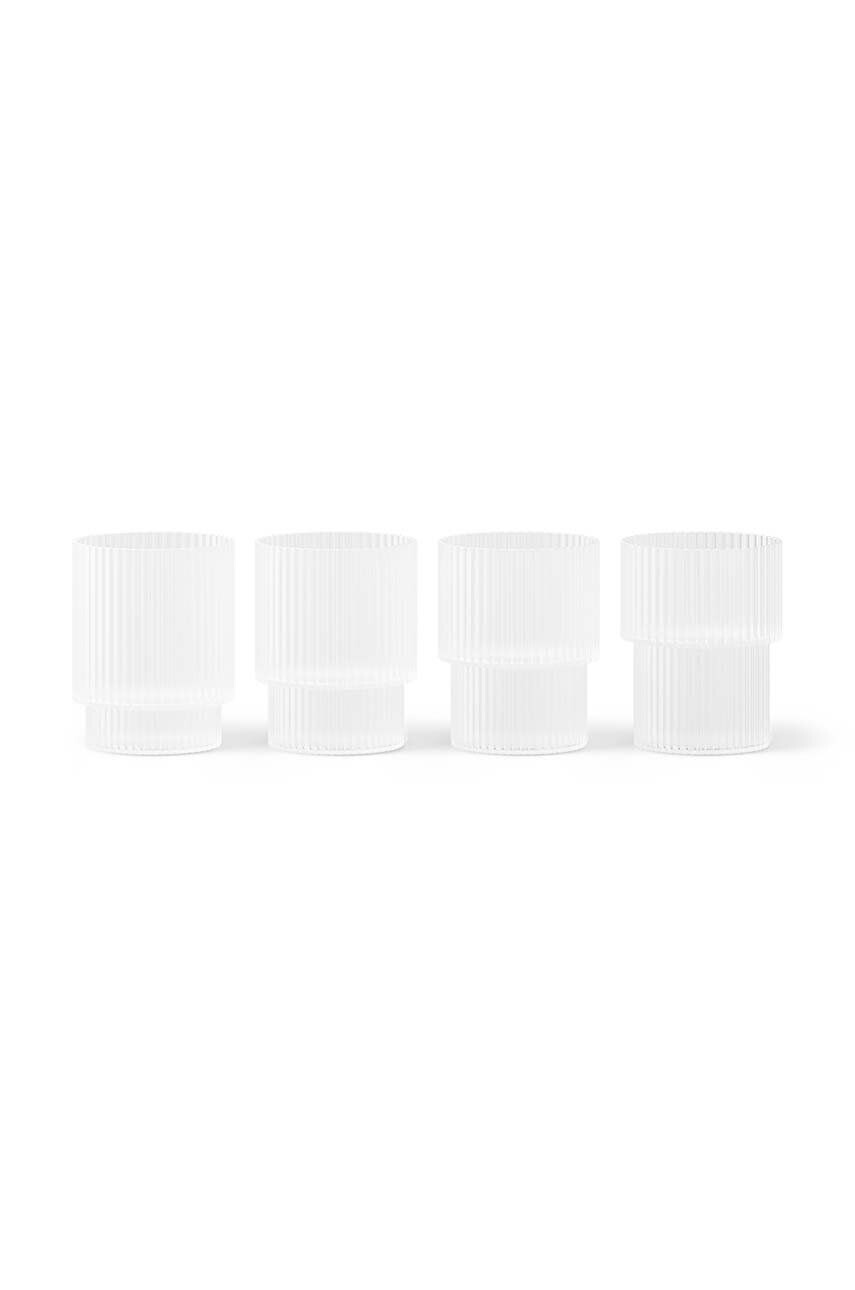 

Ferm LIVING набор стаканов Ripple Small Glasses 60 мл упаковка из 4 шт, белый