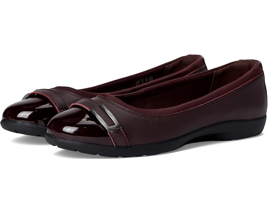 

Туфли на плоской подошве Clarks Meadow Rose, цвет Wine Combi Leather