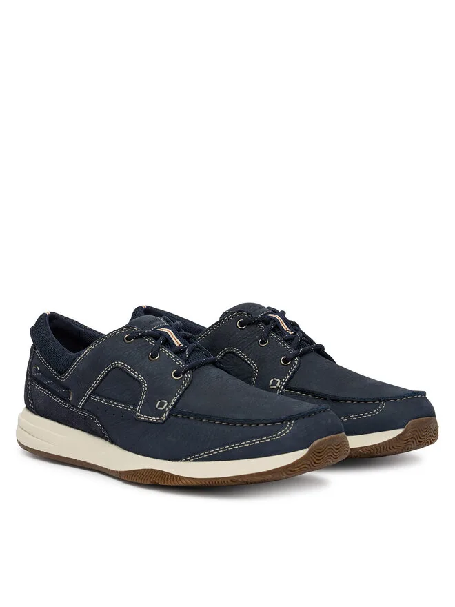 Clarks Туфли на шнуровке Sailview 26176972, темно-синие — фото 2